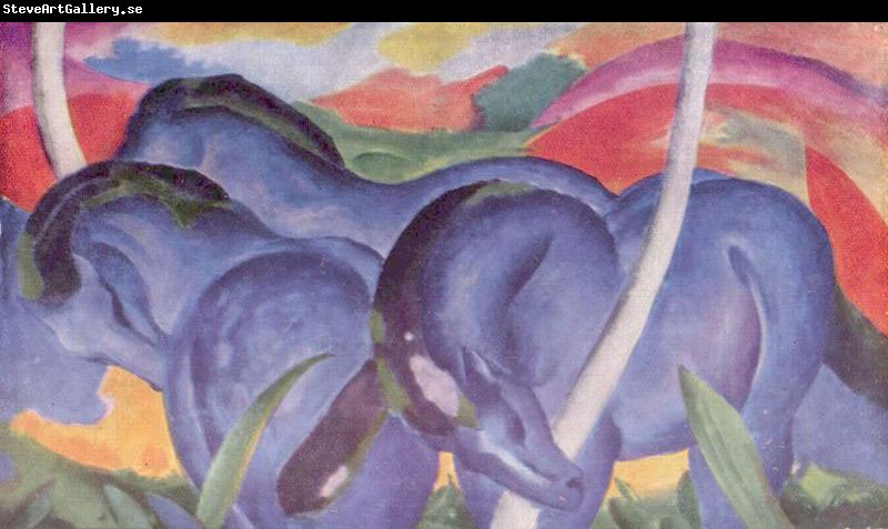 Franz Marc Die groben blauen Pferde